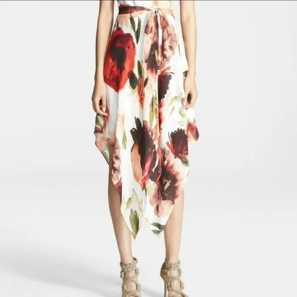 𝅺HAUTE Hippie Women's Silk Floral Sleeveless Wrap Dress Size XS - Picture 2 of 8